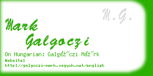 mark galgoczi business card